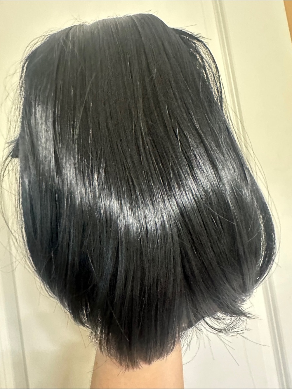 1 of 2 Black Short Layered Synthetic Wig with Bangs - Picture 3 of 6